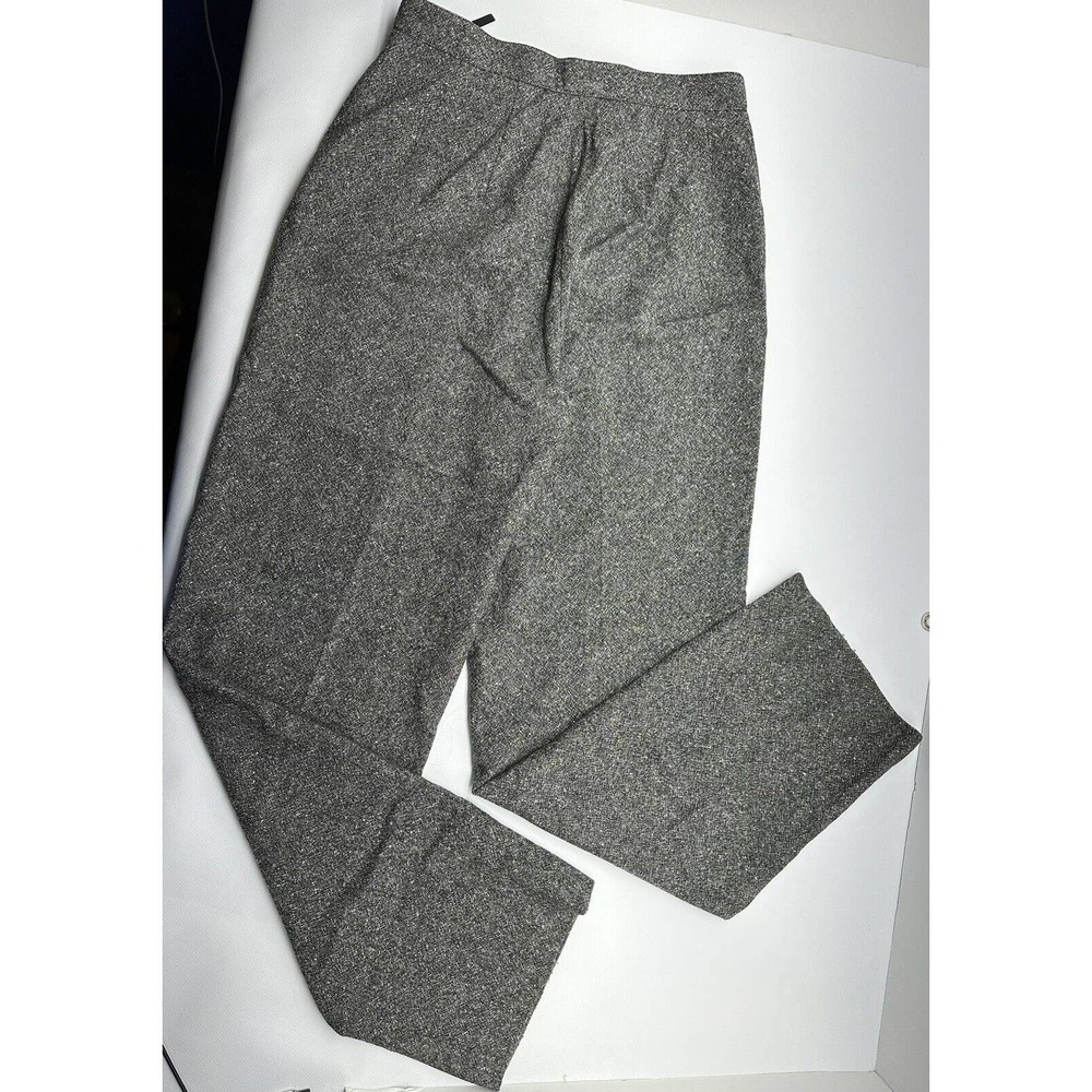 Eddie Bauer Womens Dress Pants Size 4 Straight Black White Wool Blend / Lined